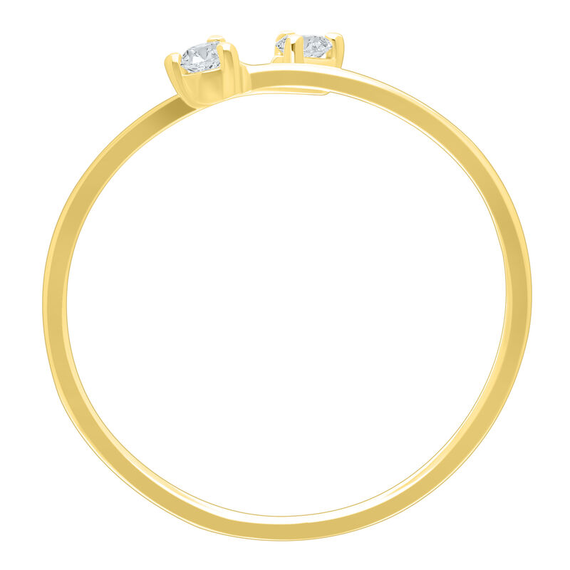 Diamond 1/10ctw. Bypass Ring in 10k Yellow Gold image number null